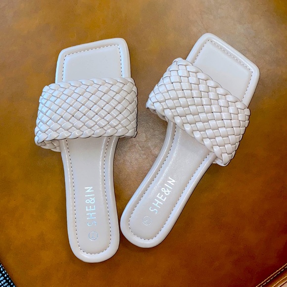 Shoes - Nude Braided Sandals- never worn!
